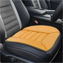 Car Seat Cushion Pad, 20''×18'' Comfort Car Seat Protector with 1.2" Thick Memory Foam, Driver Seat Cushion Auto Seat Cover with Non-Slip Bottom for Car, Home and Office Chairs (Orange)