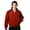 Burnt Red/Black, variant on Monterey Club Men's Microfiber Suede Raglan Jacket #1710