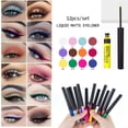 thumbnail image 2 of Shiny Smoky Eye Eyeshadow Waterproof Glitter Liquid Eyeliner 12Pcs 80ml, 2 of 8