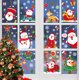 thumbnail image 4 of DIY Navidad Windows Pegatinas Corona Copos de nieve Papá Noel Árbol de Navidad Pared Ventana Se aferra Puerta Mural Calcomanías Pegatina estática para escaparate Decoraciones de fiesta de invierno kaili Sencillez, 4 of 5