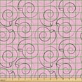 thumbnail image 2 of Ambesonne Marine Fabric by the Yard Upholstery, Simplistic Seashells Art, 5 Yards, Soft Pink and Charcoal Grey, 2 of 5