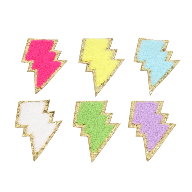 Parches para chaquetas, 6 piezas, parches traseros de hierro relámpago, parches para ropa diseñados para durar Jadeshay A