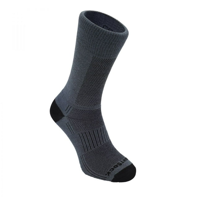 Wrightsock Unisex Coolmesh II Crew Double Layer Anti-Blister Socks Grey - 8064-04