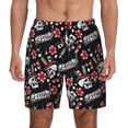 thumbnail image 3 of Uemuo Vintage Skull Casino Pattern Mens Swim Trunks Quick Dry Board Shorts with Mesh Lining, Stretch Beach Shorts Quick Dry No-Chafing Board Shorts-XX-Large, 3 of 9