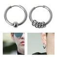 thumbnail image 2 of SIEYIO Stainless Steel Hoop Earrings Ear Piercing Hypoallergenic for Street Shooting, 2 of 16