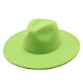 thumbnail image 1 of Warm Winter Classical Wide Brim Fedora Hat Black White Wool Hats Men Women Crushable Winter Hat, 1 of 2
