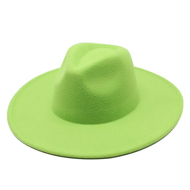 Warm Winter Classical Wide Brim Fedora Hat Black White Wool Hats Men Women Crushable Winter Hat