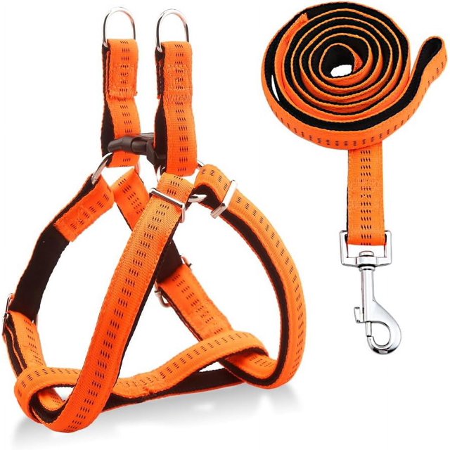 Arnés para perros Correa duradera para perros Collar resistente y ajustable Correa antitorsión Arnés para perros pequeños, medianos y grandes Perfecto para caminar Correr Entrenamiento,