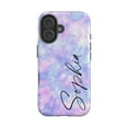 thumbnail image 1 of Personalised Blue Tie Dye Name iPhone 16 Case,iPhone 15 Pro Max, 1 of 5