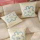 thumbnail image 1 of Funda de almohada con lazo estampado a doble cara | Funda de almohada decorativa de lino para sofá y silla de oficina | 45 x 45 cm, funda desmontable, 1 of 6
