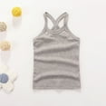 thumbnail image 3 of Kiijoy Toddler Girls Camisole Tops Solid Spaghetti Straps Tank Top Sleeveless Sports Tshirts Summer Kids Casual Daily Tees, 3 of 3