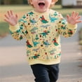 thumbnail image 4 of ATAIKU 2-7Y Toddler and Little Boys Dinosaur Sweatshirts Cotton Long Sleeve Pullover Crewneck Tops for Kids Boy, 4 of 8
