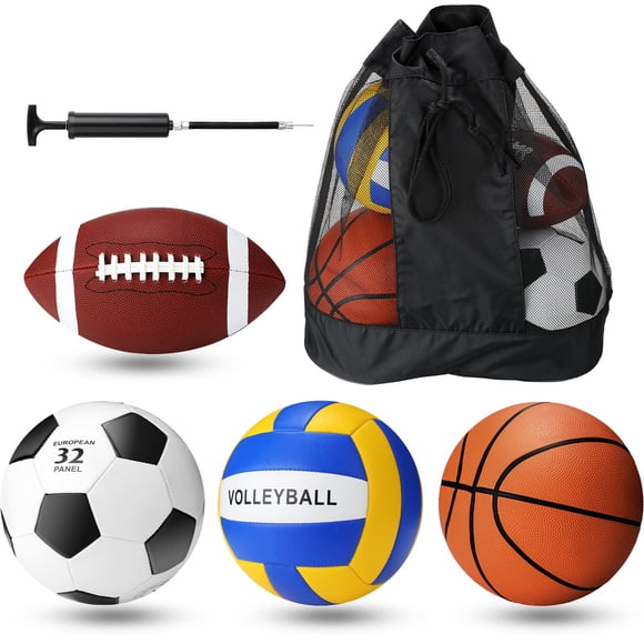 Juego de pelotas deportivas Jerify, 4 unidades, fútbol, baloncesto, voleibol