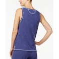 thumbnail image 2 of Nautica Womens Plus Size Brushed Jersey Pajama Tank Top Only,1-Piece, 3X, Navy Heather, 2 of 2