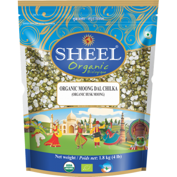 Sheel Organic Moong Dal Chilka - 4 lbs