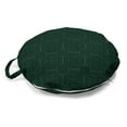 thumbnail image 1 of Abstract Round Floor Cushion with Handle, Modernized Symmetry Intertwined Rhombus Design Squares Illustration, Pillow for Living Room & Dorms, 18" Round, Charcoal Grey Jade Green, by Ambesonne, 1 of 4