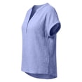 thumbnail image 6 of Womens Linen Tops Cotton Boho Tops Summer Tops Women Loose Fit Tee Shirt Women Cotton Linen Shirts For Women Solid Color Work Blouses Gauze Shirts Linen Long Sleeve Shirt Women, 6 of 9