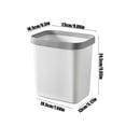 thumbnail image 3 of AuroraX Stylish Bathroom Trash Can White 2 Gallon Small Removable Liner Ring Wastebaskets Minimalist Plastic Trash Bin for Kitchen Toilet, 3 of 6