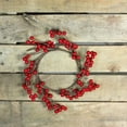 thumbnail image 4 of Northlight 9" Shiny Red Berries Artificial Christmas Candle Holder Ring, 4 of 4