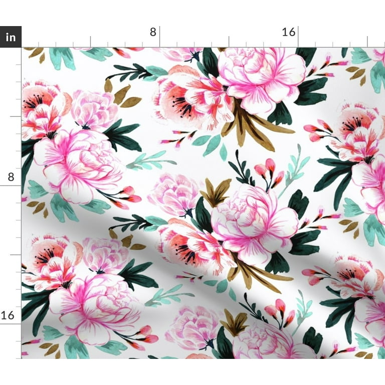 Mexico Orphan tilstødende Spoonflower Fabric - Floral White Vintage Pretty Pink Colorful Printed on  Sport Lycra Fabric Fat Quarter - Swimwear Performance Leggings Apparel  Fashion - Walmart.com