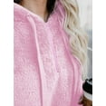 thumbnail image 2 of Sudadera con capucha y bolsillos extragrandes y acogedores para mujer, sudadera deportiva de polar, 2 of 5