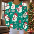 thumbnail image 4 of Goodtrade8 Shirts for Women Long Sleeve Christmas Pullover Holiday Crew Neck Winter Knitting Graphic Womens Tops Casual Sweatshirts, 4 of 7