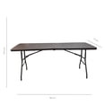 thumbnail image 3 of Tablón plegable rattan rectangular Shorbull 180cm resistente Reforzada Exterior Jardín, 3 of 6
