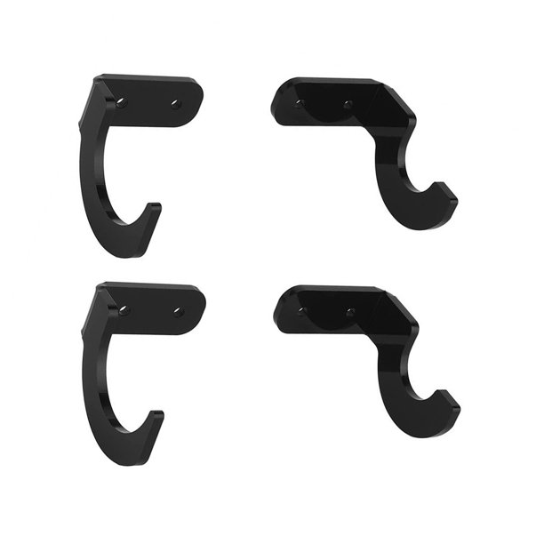 Advancent 2 pares de estantes para bate de béisbol, soporte de exhibición de Material acrílico, estructura segura, soporte de pared útil para Béisbol Negro