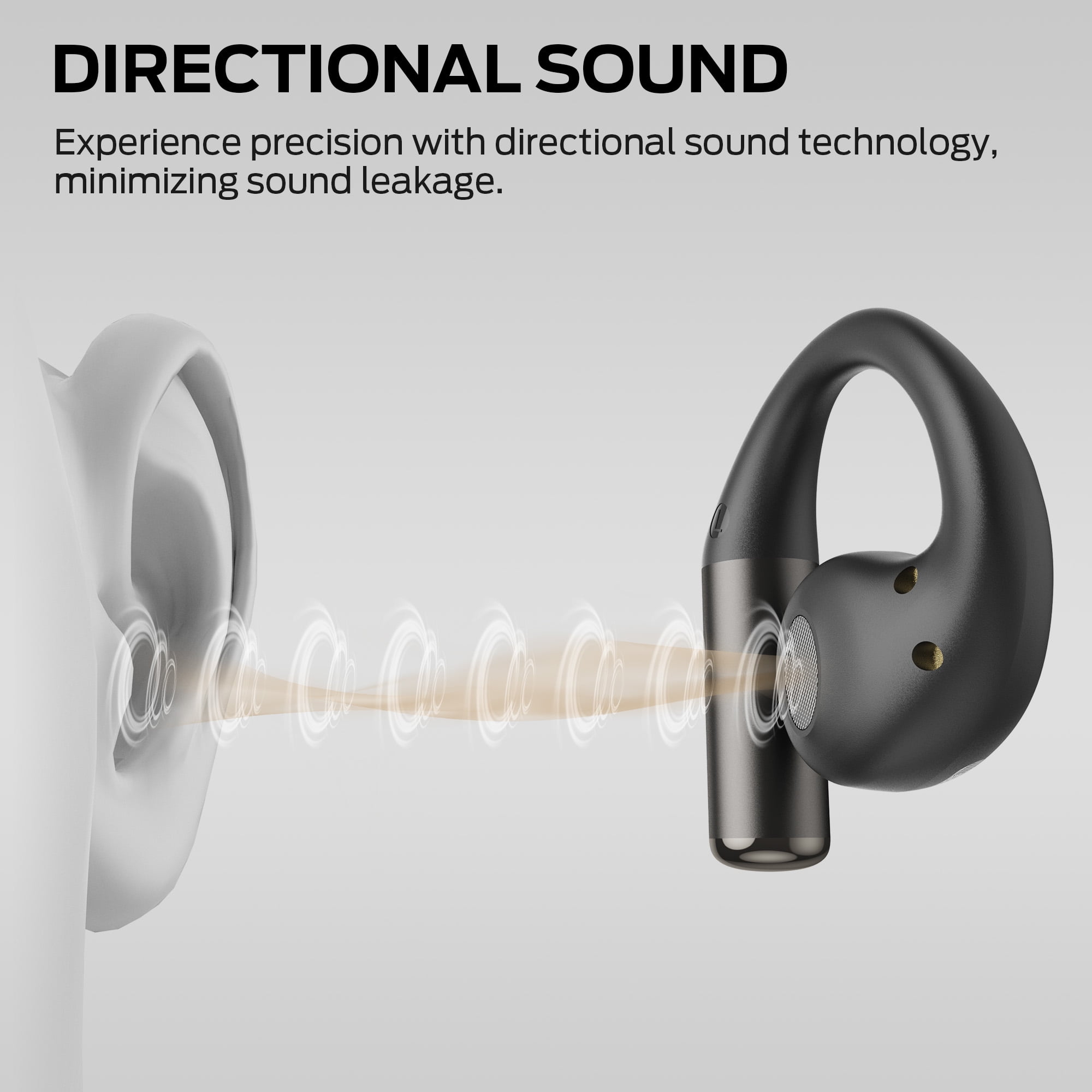 Monster Open Ear AC335 Headphones, Bluetooth 5.4 Wireless Headphones with Stereo Sound, 24H Playback, Crystal Clear Calls, Stylish Rotating Case with Lanyard, Sweat Resistant Open Ear Wireless Earbud