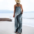 thumbnail image 4 of Baodmurt Shorts pour Femmes, Coton Été Ample Course Athlétique, Bleu P-TTG, 4 of 6