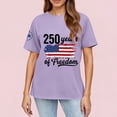 thumbnail image 4 of Women 250th Anniversary USA Shirt Women Patriotic Independence Day Shirt Women Casual Crew Neck Top, 4 of 5
