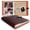 Brown, variant on RECUTMS Photo Album Hold 4x6 200 Photos Thick Leather Cover Picture Album with 30 Writing Paper Scrapbook Memory Book Birthday Anniversary (Blue)
