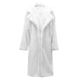 thumbnail image 6 of Fartey Womens Long Winter Coats Faux Fur Coat Fuzzy Fleece Jacket Oversized Warm Thicken Cardigan Fashion Solid Color Winter Outerwear White XL, 6 of 8