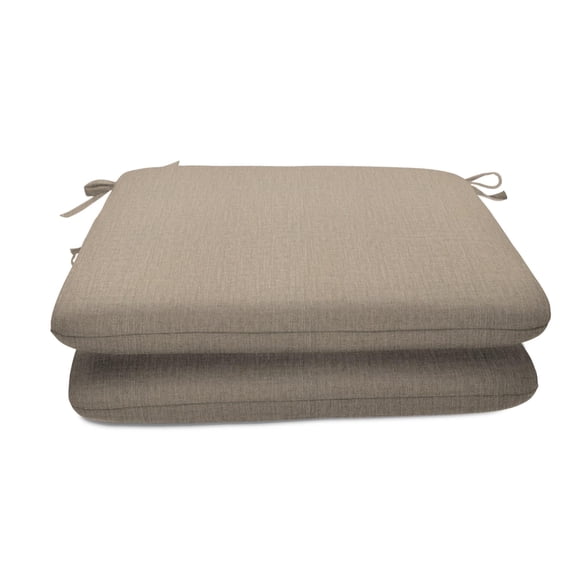 Casual Cushion Outdoor Chair Cushion, Sunbrella Fade & Water Resistant for Patio Dining Chairs, Kitchen & Porch Benches, 20"W x 18"D, 2.5" thick, Reversible, Cast Ash