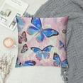 thumbnail image 2 of Creowell Butterfly Pillow Case Cushion Cover Girls Butterflies Print Throw Pillow Cover for Kids Marble Printed Decorative Throw Pillowcase for Sofa Pink Decor Cushion Case, 2 of 5