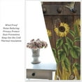thumbnail image 5 of Sunflower Window Curtains,Rustic Country Style Floral Butterfly Farmhouse Wooden Decor for Home,Sunflower Rod Pocket Window Treatment Blackout Drapes for Dining Room Living Room 21x63in,2 Panel Set, 5 of 6