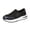 Black, variant on Willtoo Women’s Slip On Orthopedic Platform Walking Shoes, Comfortable Casual & Work Sneakers