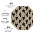 thumbnail image 3 of Yiaed Cute Black Dog Print Leather Coasters for Drinks - Cup Coasters Coffee Table Kitchen Table Bar, Home & Office Gifts Handmade Drink Coasters-Octagon, 3 of 6