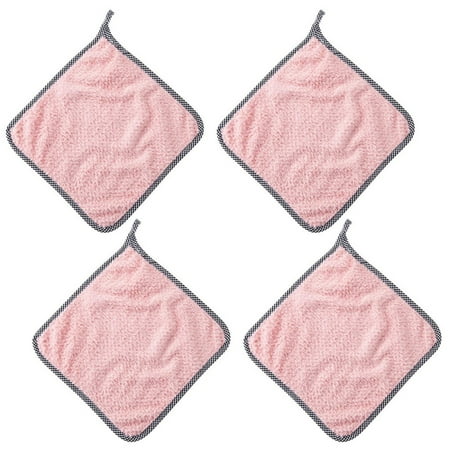 

Kitchen Gadgets 4pc Nonstick Oil Coral Velvet Hanging Hand Towels Kitchen Dishclout Kitchen Organization and Storage
