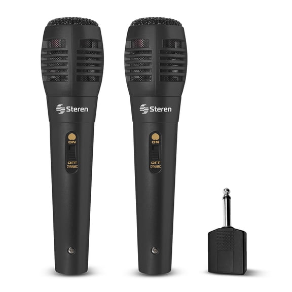 Kit De 2 Micrófonos dinámicos unidireccionales Steren WMS-3602