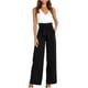 thumbnail image 2 of ICHUANYI Clearance Women's Solid Color High-waist Loose Women's Wide Leg Pants(Black, XL) ICHUANYI WER2023080805284, 2 of 7