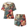 thumbnail image 4 of Lsque Butterflies In Blooming Garden Women's Short-Sleeved Pajama Set - 2 Piece Soft and Lightweight Sleepwear Set-4X-Large, 4 of 9