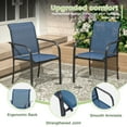 thumbnail image 2 of Vicllax Outdoor Dining Chair Patio Chairs Stacking Metal Modern for Deck Garden, Set of 4, Blue, 2 of 9