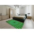 thumbnail image 4 of Ahgly Company Indoor Round Patterned Green Area Rugs, 4' Round, 4 of 6