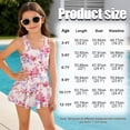 thumbnail image 5 of DISNIMO Girls Swimsuits Butterfly Flower Printed Sleeveless U Neck Swimwear Skirted Quick Dry Bathing Suit Soft Stretchy Swim Dress, 5 of 8