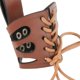 thumbnail image 3 of Funda de copa de cuerno de buey, duradera, práctica, para mujeres y hombres, cinturón, portátil, con forma de cuerno Marrón, 3 of 9
