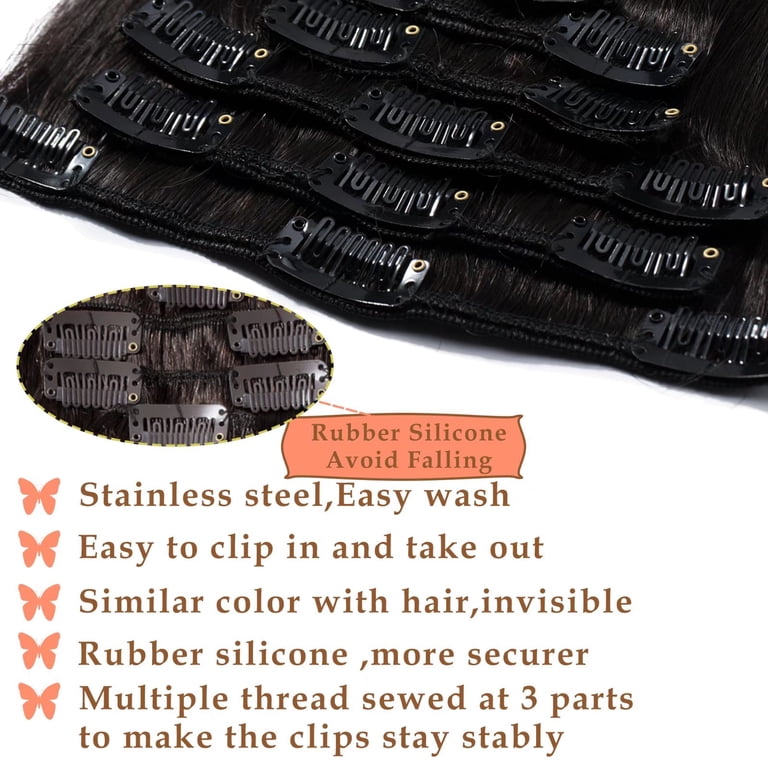 MY-LADY 15clips 7pc/set Clip in Human Remy Hair Extensions  display picture 1