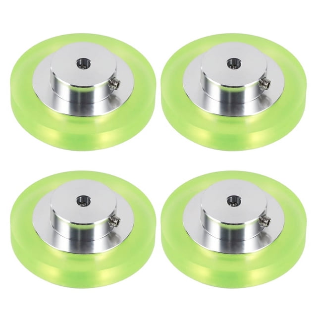 4X, Roue Codeur Industrielle en Aluminium Polyuréthane de 200 mm Roue de Mesure pour Mesurer Codeur Rotatif