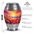 thumbnail image 2 of Sunflower Funeral Cremation Urns For Human Ashes Adult Man - Purple Urn For Ashes Adult Male - 10 Inch 1 Large Decorative Urn For Women - Set Of 4 Pink Keepsake Urns For Father And Mother, 3 Inch, 2 of 7