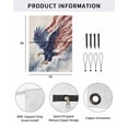 thumbnail image 2 of 4th of July RV Awning Sun Shade Screen 9'X7' Bald Eagle Mesh Sunscreen Watercolor Patriotic Waving American Flag Awning Shade Screen with Zipper UV Blocker Completed Kits for RV Motorhome Camper, 2 of 7